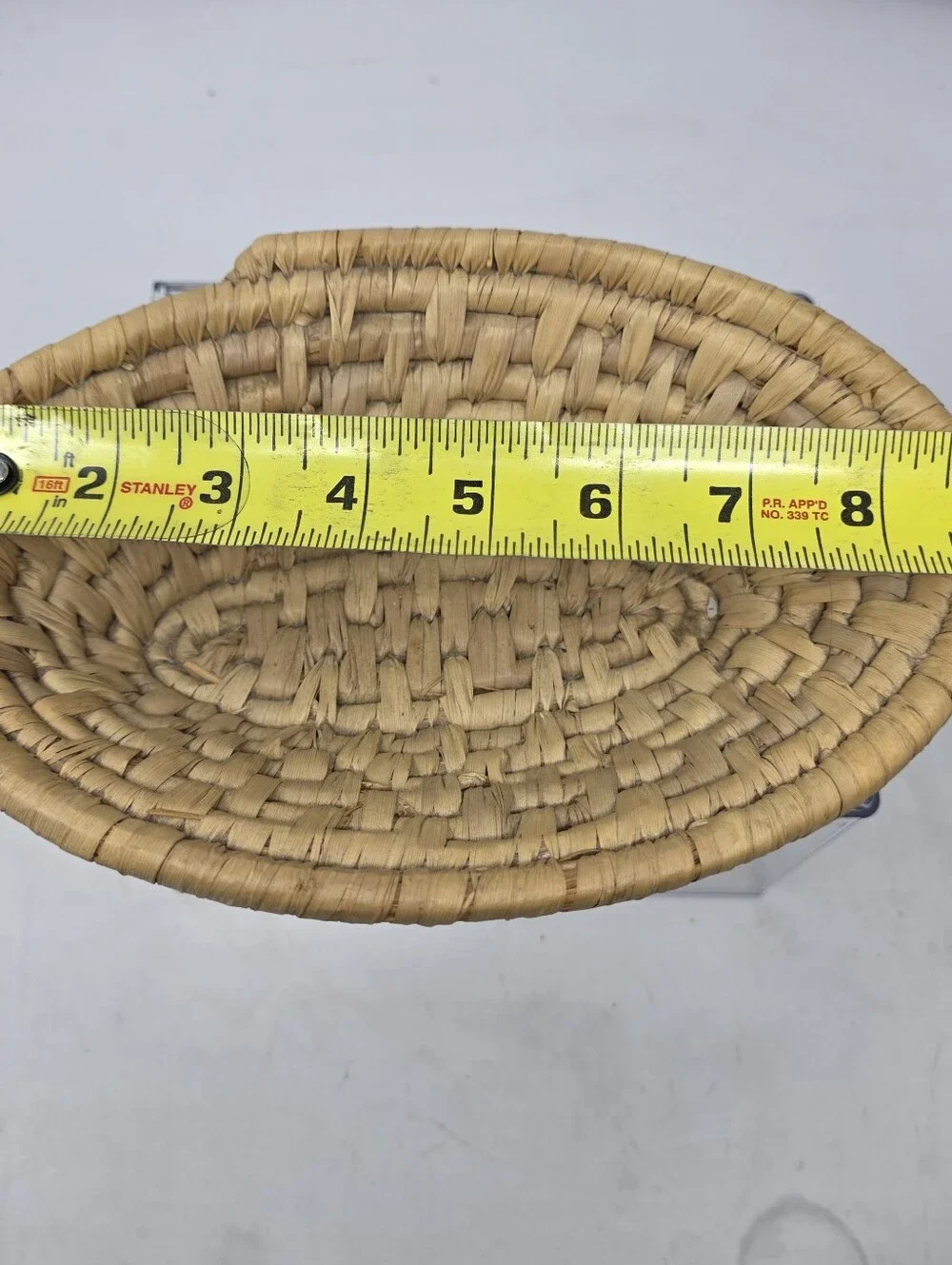 Vintage Caribbean Style Boho Style Hand Woven Wall Oval Basket 9